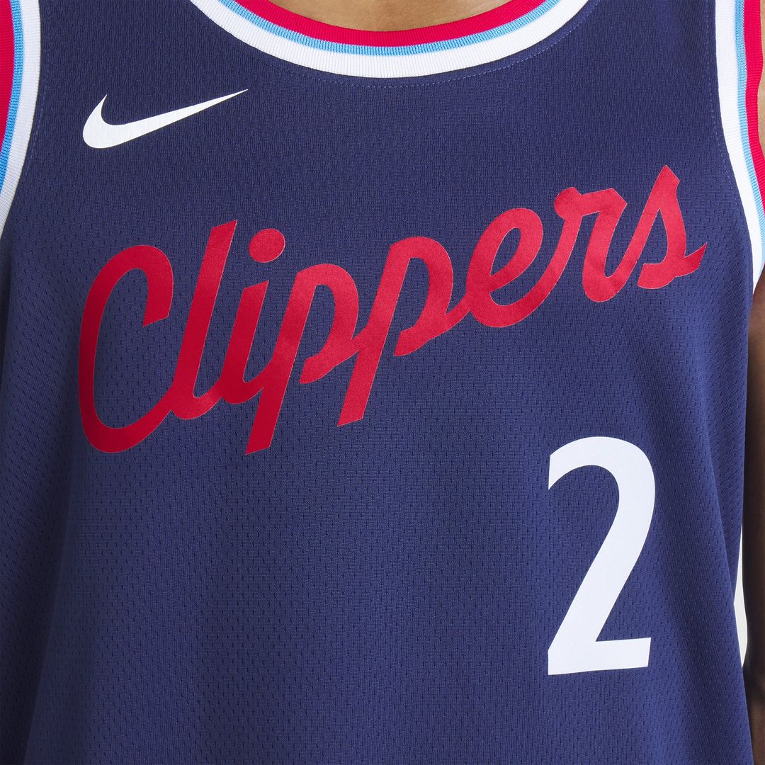 Kawhi Leonard LA Clippers Nike Unisex 2024/ 25 Swingman Jersey - Navy - Icon Edition | NBA Fan Gear