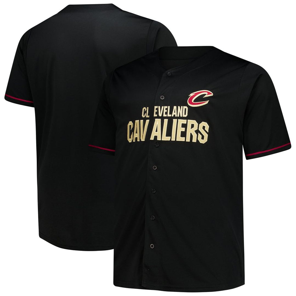 Cleveland Cavaliers Fanatics Big & Tall Pop Full-Button Jersey - Black | NBA Fan Gear