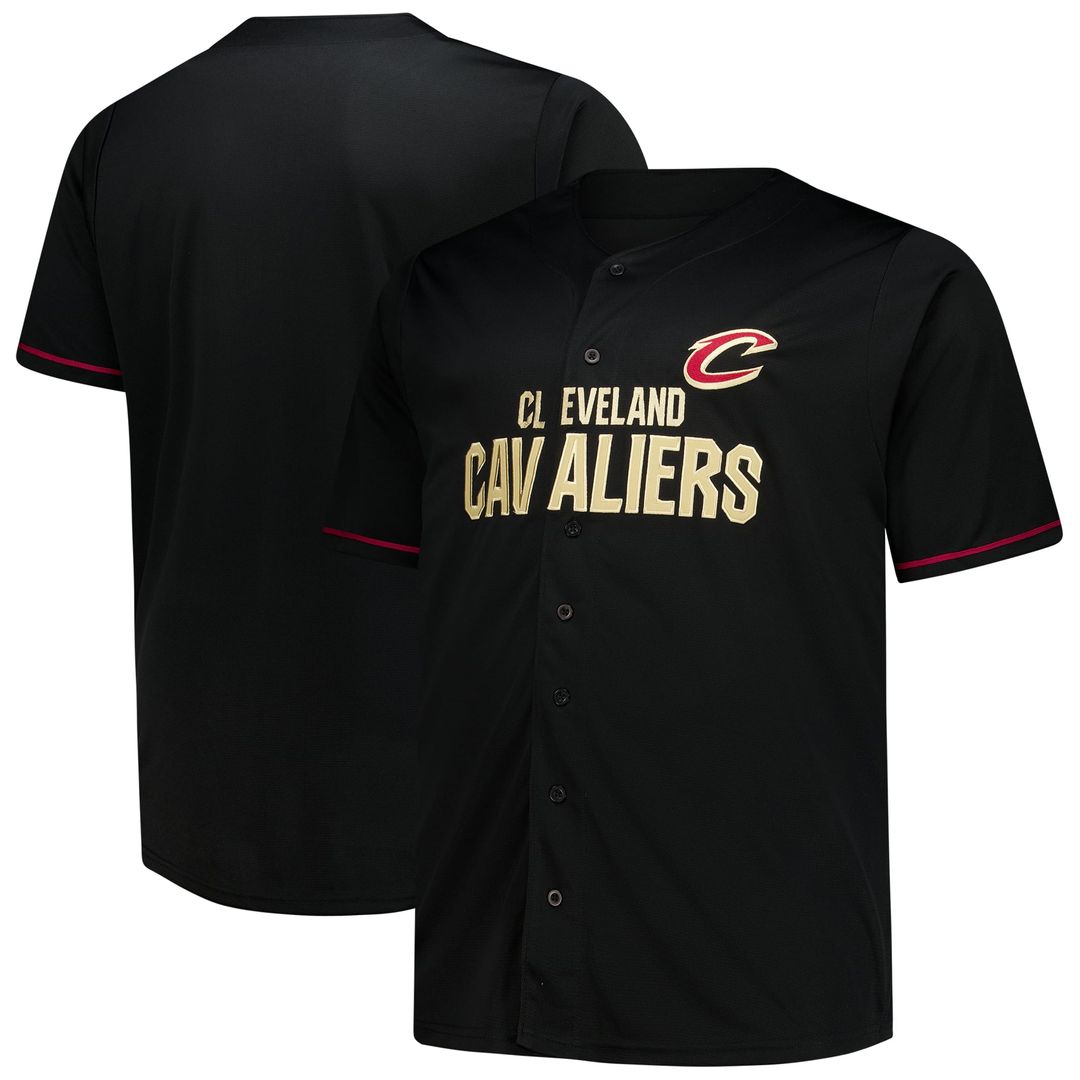 Cleveland Cavaliers Fanatics Big & Tall Pop Full-Button Jersey - Black | NBA Fan Gear