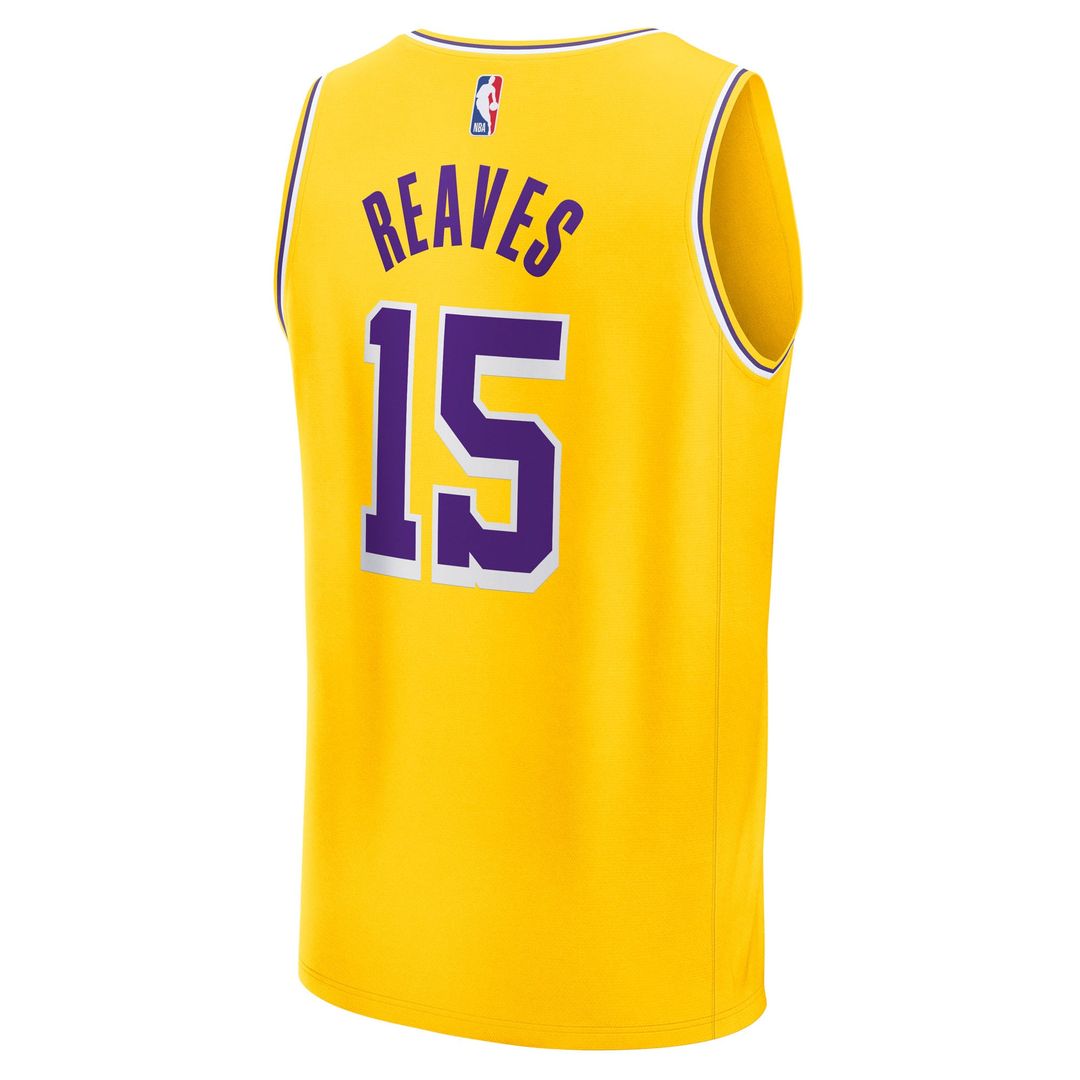 Austin Reaves Los Angeles Lakers Fanatics Fast Break Replica Jersey - Gold - Icon Edition | NBA Fan Gear
