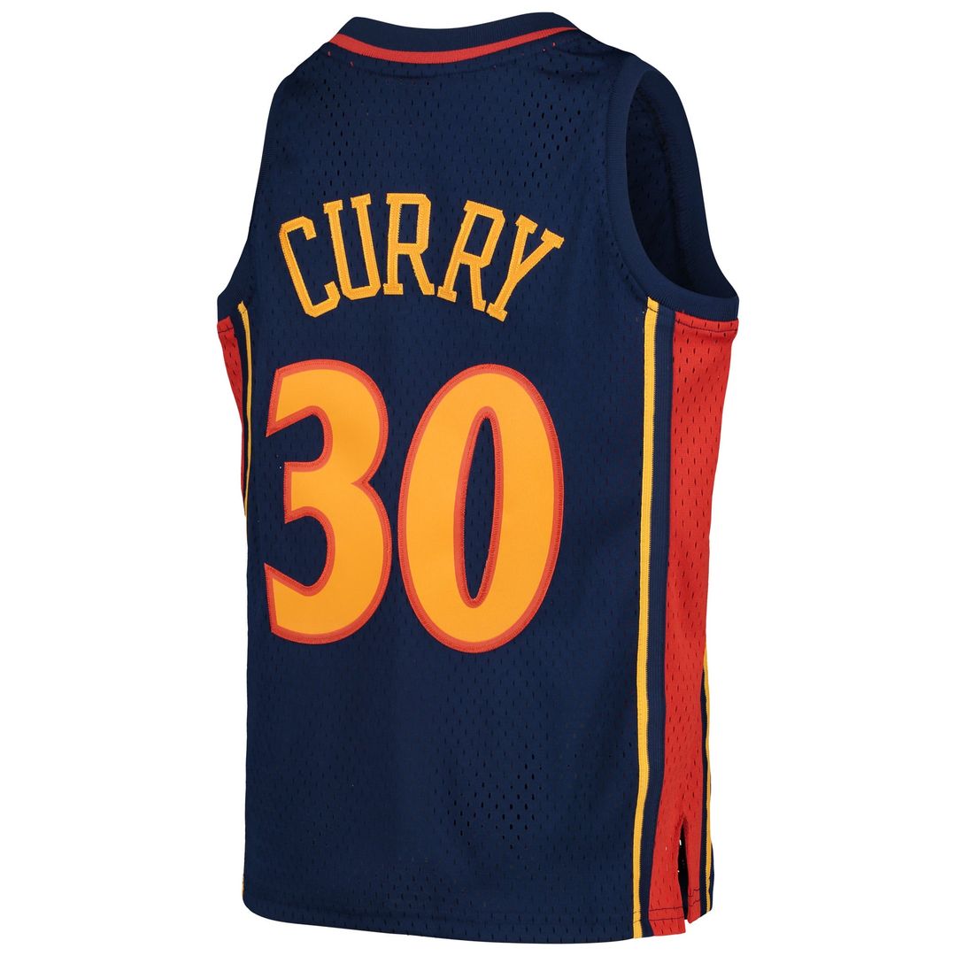 Stephen Curry Golden State Warriors Mitchell & Ness Youth 2009-10 Hardwood Classics Swingman Throwback Jersey - Navy | NBA Fan Gear
