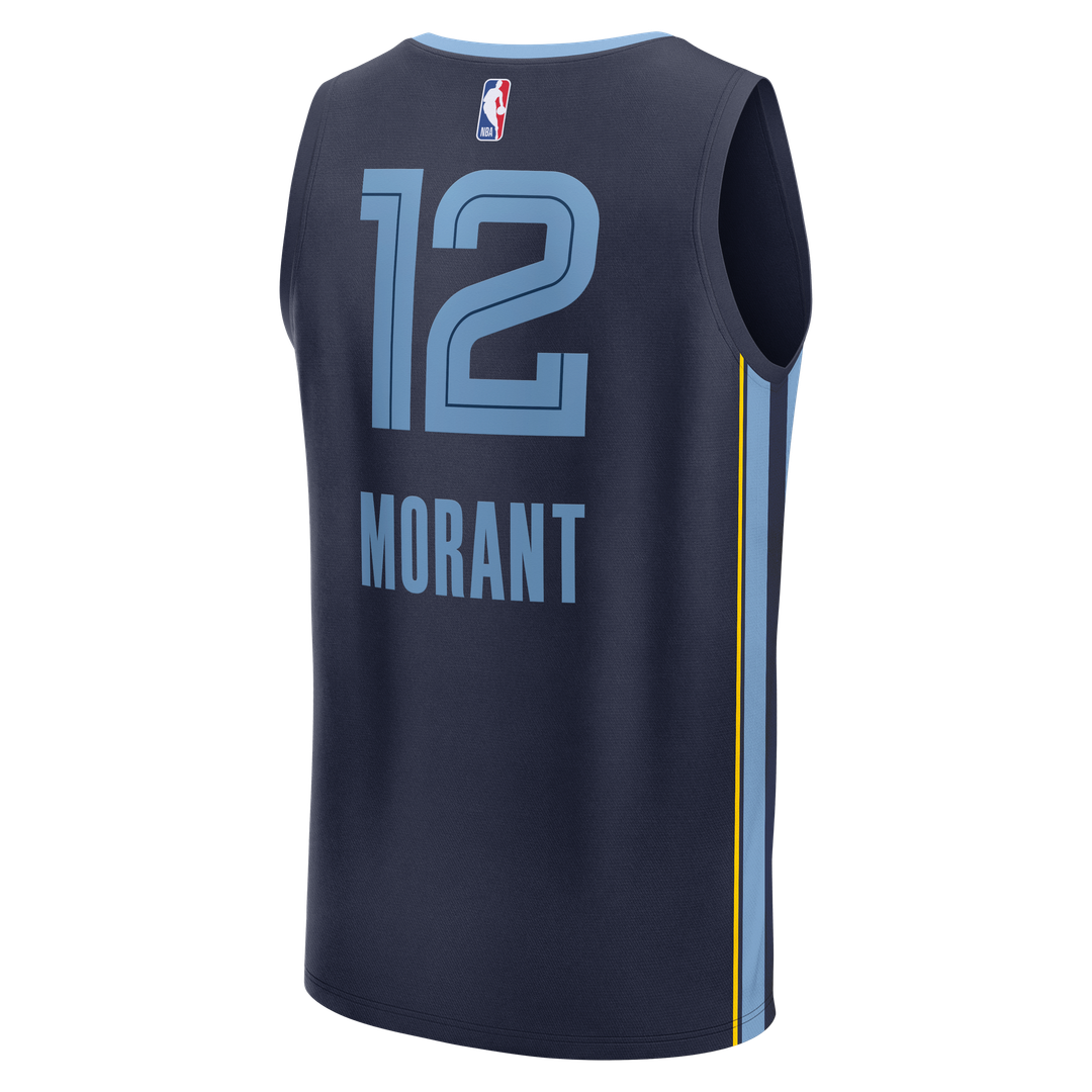 Ja Morant Memphis Grizzlies Fanatics Fast Break Replica Player Jersey - Icon Edition - Navy | NBA Fan Gear