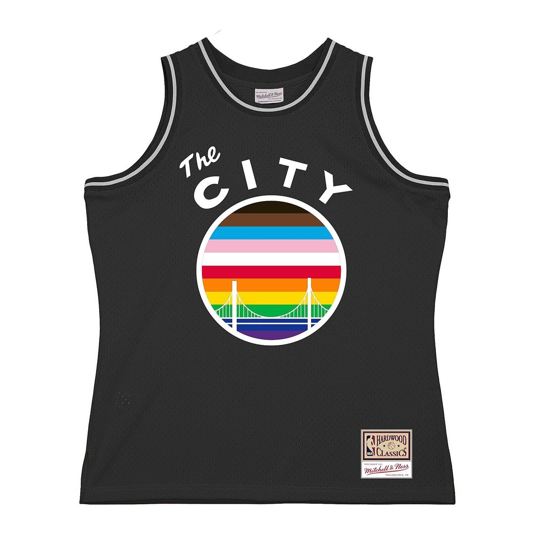 Golden State Warriors Mitchell & Ness Hardwood Classic Pride Jersey - Black | NBA Fan Gear