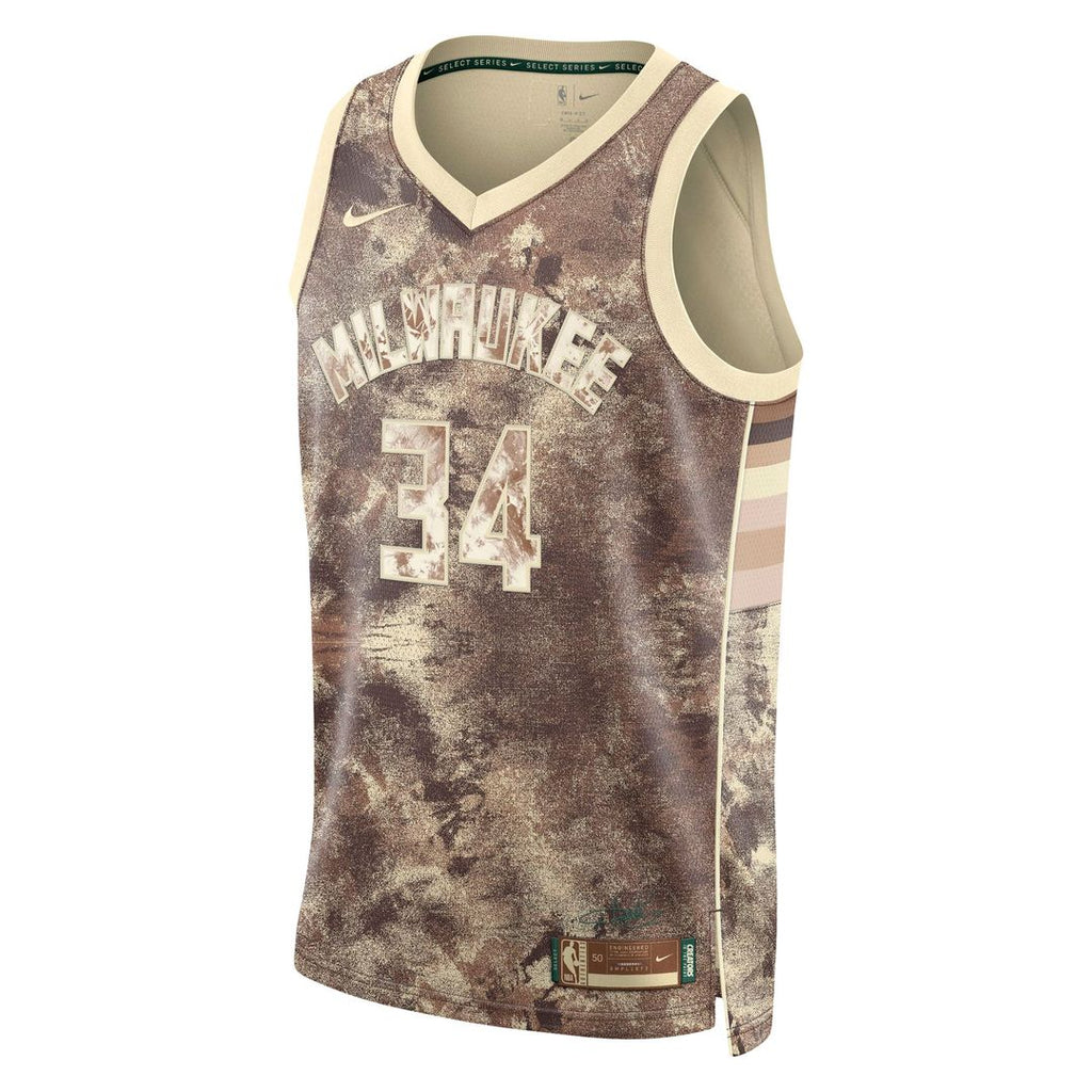 Giannis Antetokounmpo Milwaukee Bucks Nike Unisex Select Series Swingman Jersey - Brown | NBA Fan Gear
