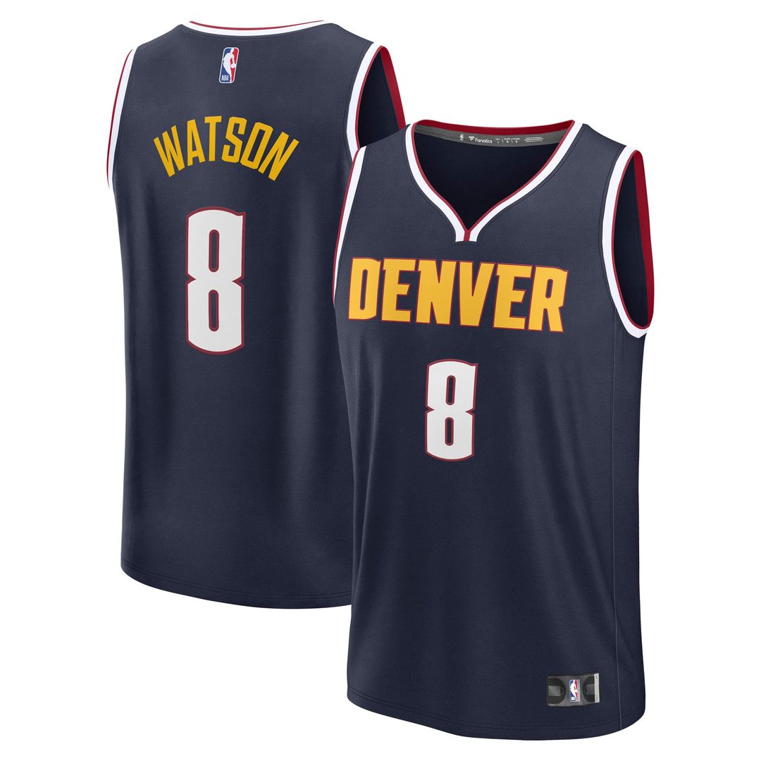 Peyton Watson Denver Nuggets Fanatics Fast Break Replica Player Jersey - Icon Edition - Navy | NBA Fan Gear