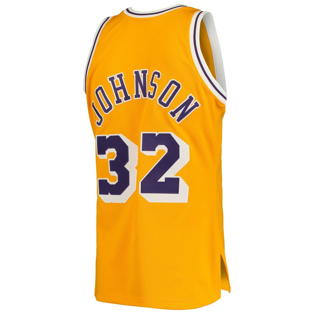 Magic Johnson Los Angeles Lakers Mitchell & Ness 1984/ 85 Hardwood Classics Authentic Jersey - Gold | NBA Fan Gear