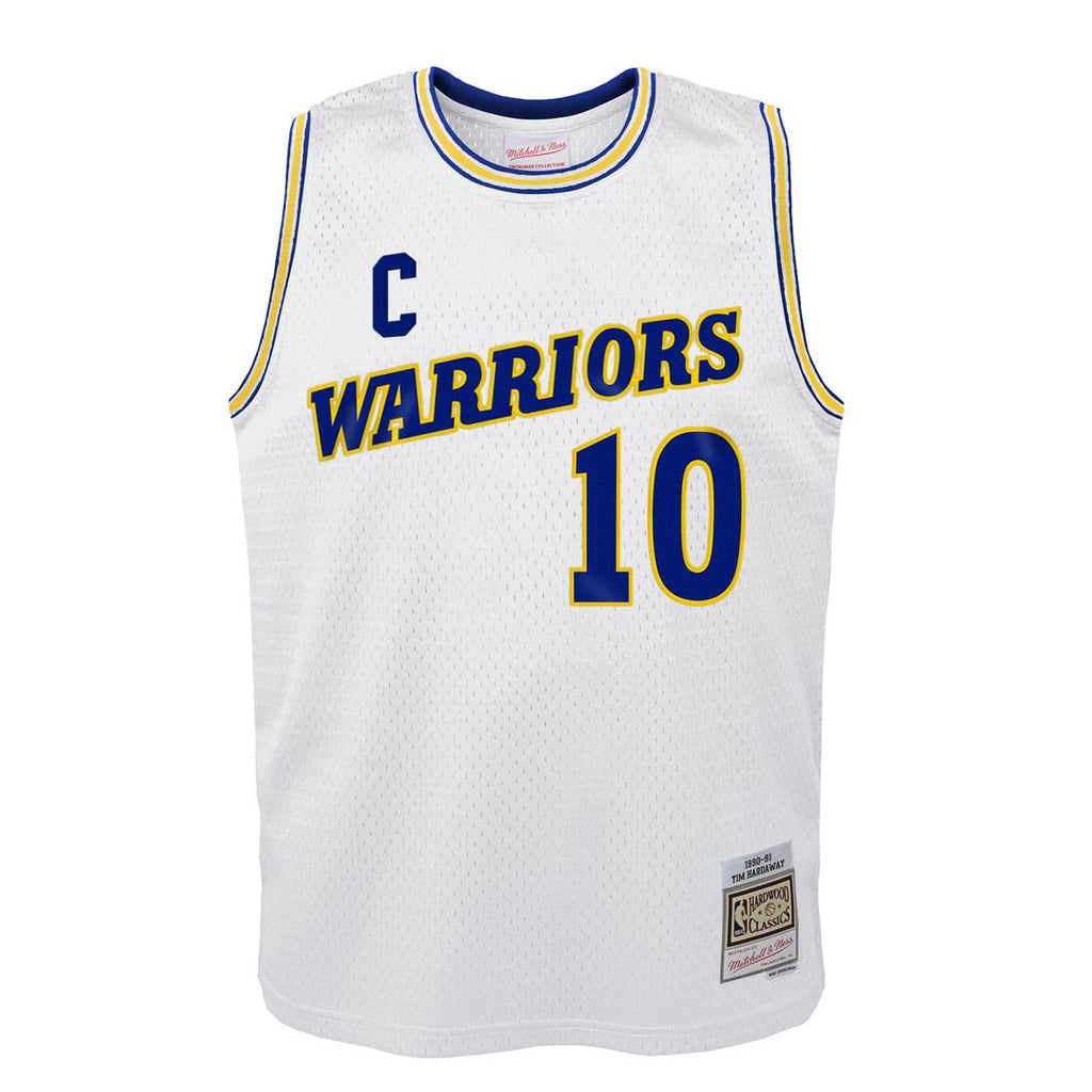 Tim Hardaway Golden State Warriors Mitchell & Ness Youth 1990-91 Hardwood Classics Swingman Throwback Home Jersey - White | NBA Fan Gear
