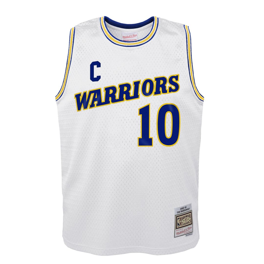 Tim Hardaway Golden State Warriors Mitchell & Ness Youth 1990-91 Hardwood Classics Swingman Throwback Home Jersey - White | NBA Fan Gear