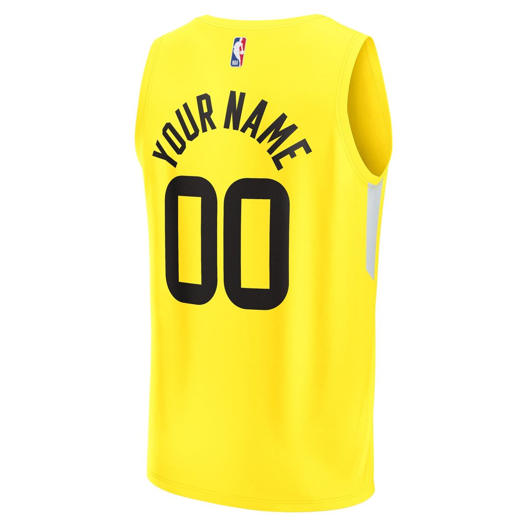 Utah Jazz Fanatics Youth Fast Break Replica Custom Jersey - Icon Edition - Yellow | NBA Fan Gear