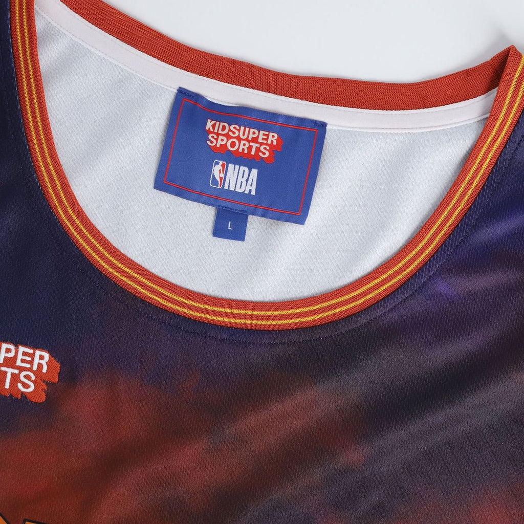 Phoenix Suns NBA & KidSuper Studios by Fanatics Unisex Hometown Jersey - Red | NBA x KidSuper Fan Gear