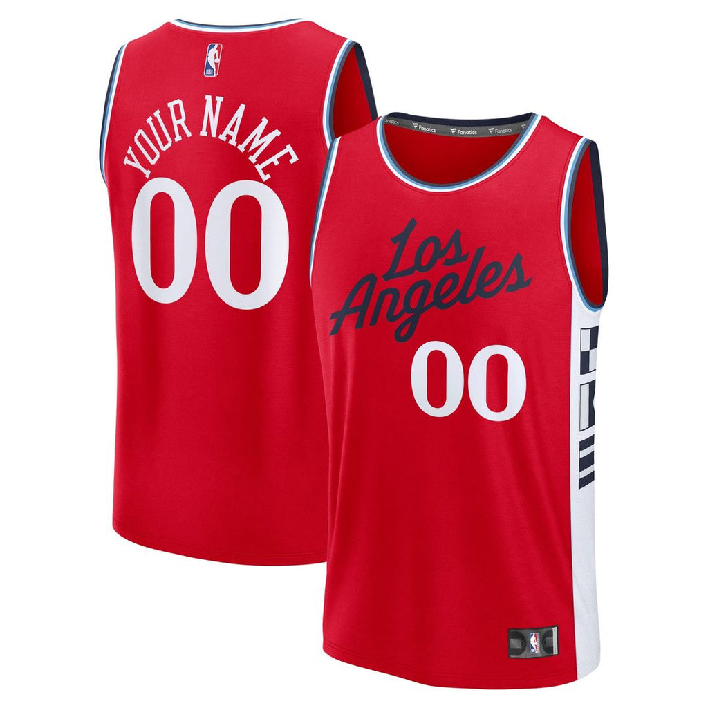 LA Clippers Fanatics Youth Fast Break Custom Replica Jersey - Red - Statement Edition | NBA Fan Gear