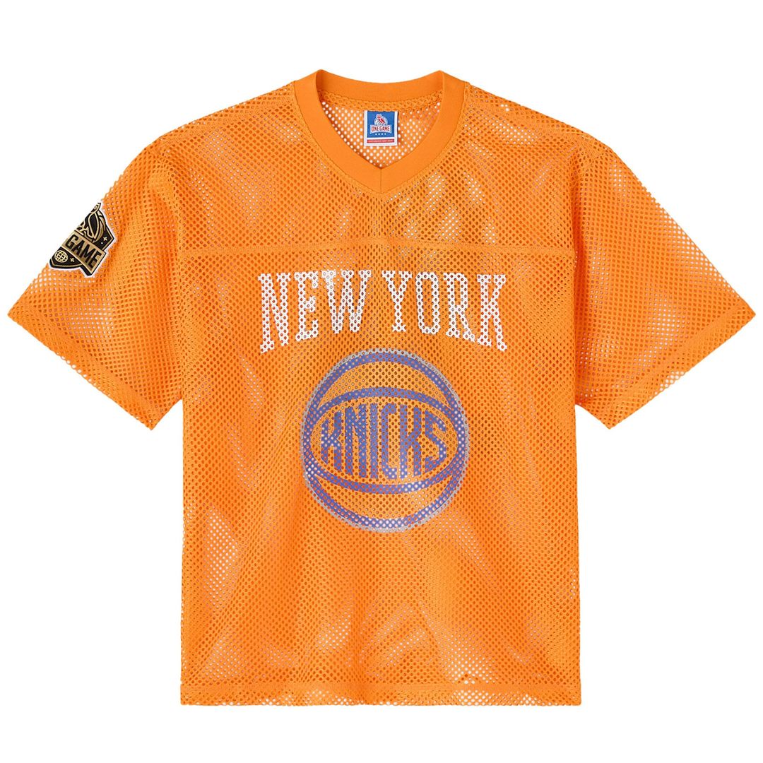 New York Knicks OVO x NBA Mesh Football Fashion Jersey - Orange | October's Very Own Fan Gear