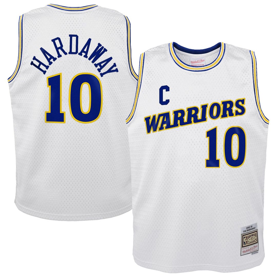 Tim Hardaway Golden State Warriors Mitchell & Ness Youth 1990-91 Hardwood Classics Swingman Throwback Home Jersey - White | NBA Fan Gear