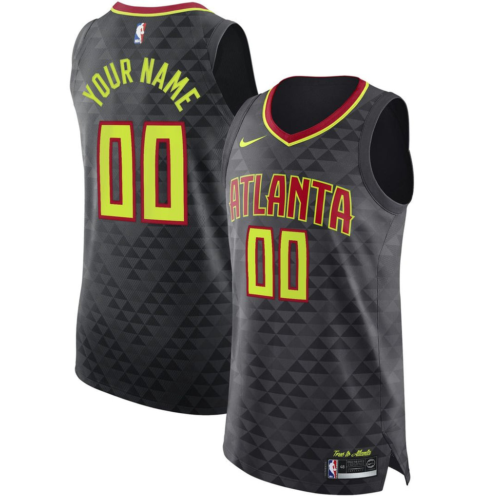 Atlanta Hawks Nike Authentic Custom Jersey Black - Icon Edition | NBA Fan Gear