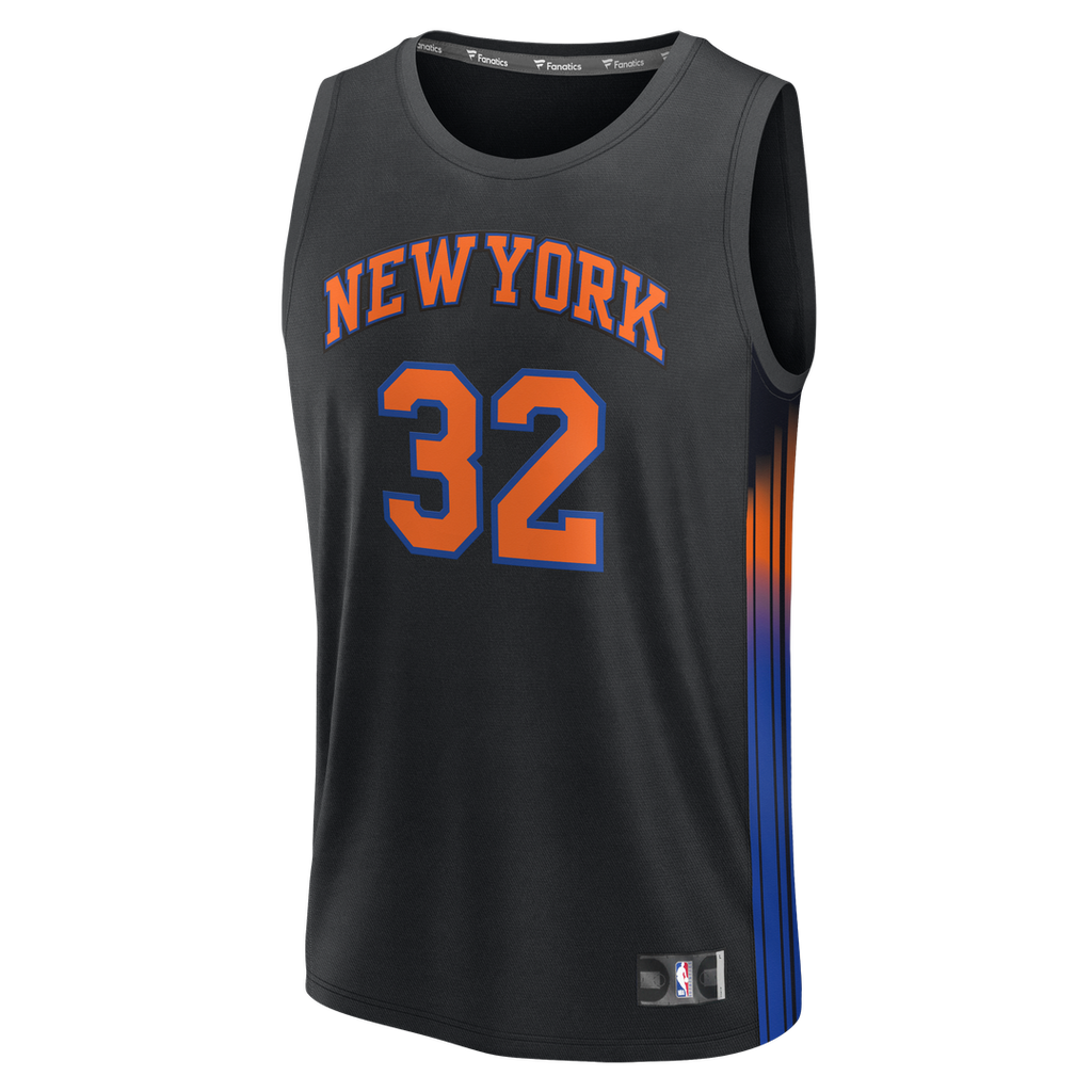 Karl-Anthony Towns New York Knicks Fanatics Youth Fast Break Jersey - Statement Edition - Black | NBA Fan Gear