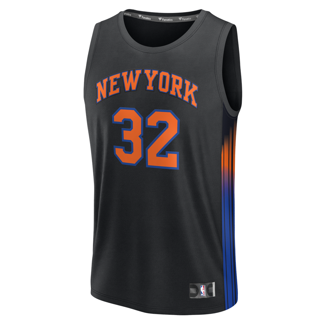 Karl-Anthony Towns New York Knicks Fanatics Youth Fast Break Jersey - Statement Edition - Black | NBA Fan Gear
