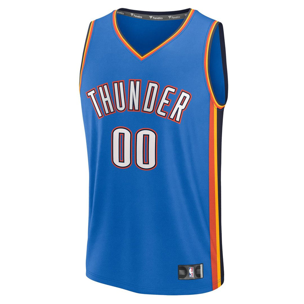 Oklahoma City Thunder Fanatics Youth Fast Break Custom Replica Jersey - Blue - Icon Edition | NBA Fan Gear
