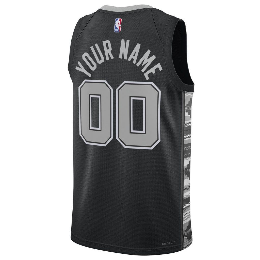 San Antonio Spurs Jordan Brand Unisex 2022/ 23 Swingman Custom Jersey - Statement Edition - Black | NBA Fan Gear