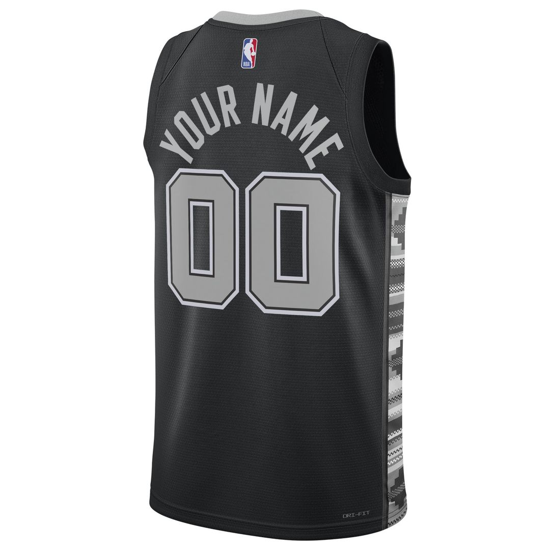 San Antonio Spurs Jordan Brand Unisex 2022/ 23 Swingman Custom Jersey - Statement Edition - Black | NBA Fan Gear