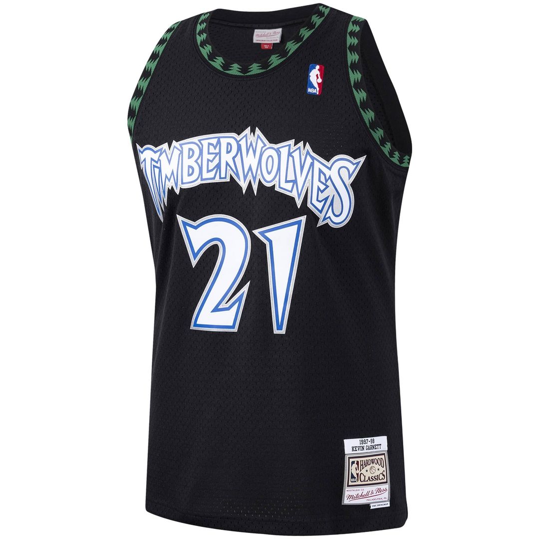 Kevin Garnett Minnesota Timberwolves Mitchell & Ness Hardwood Classics Swingman Jersey - Black | NBA Fan Gear