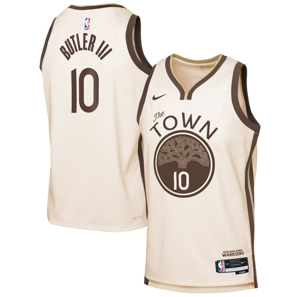 Jimmy Butler III Golden State Warriors Nike Youth 2025/ 26 City Edition Swingman Jersey - Tan | NBA Fan Gear