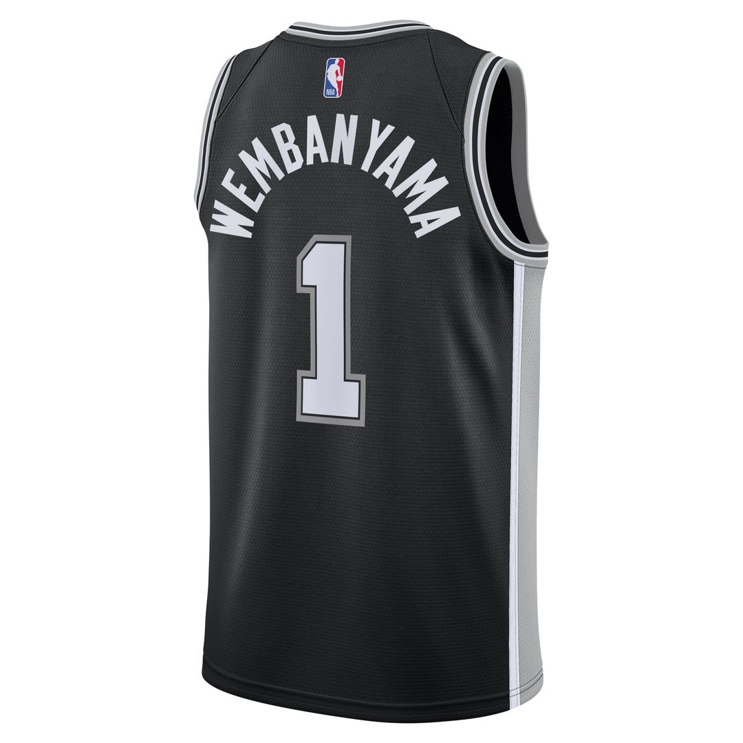 Victor Wembanyama San Antonio Spurs Nike Youth Swingman Jersey - Icon Edition - Black | NBA Fan Gear