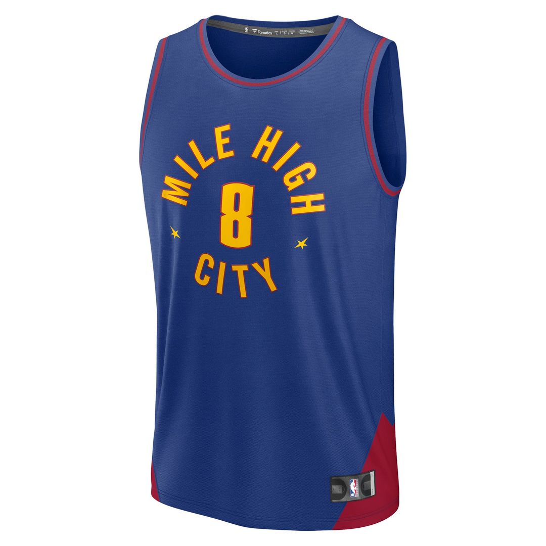 Peyton Watson Denver Nuggets Fanatics Fast Break Replica Player Jersey - Statement Edition - Blue | NBA Fan Gear