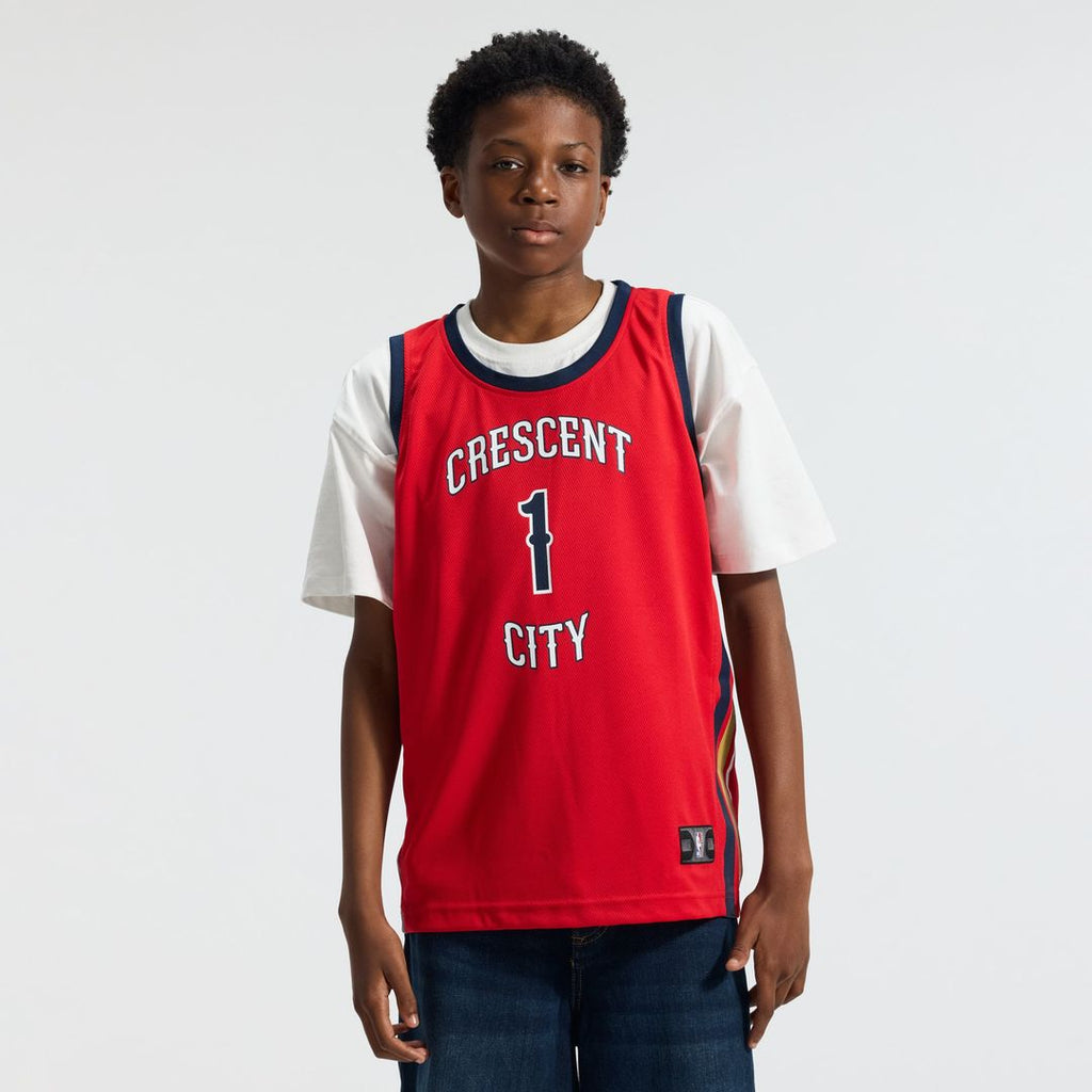 Zion Williamson New Orleans Pelicans Fanatics Youth Fast Break Player Jersey - Statement Edition - Red | NBA Fan Gear