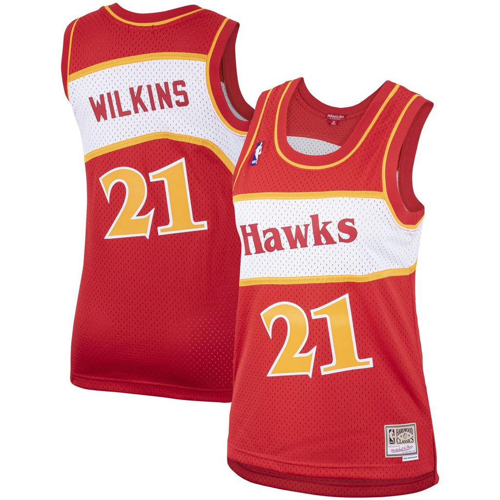 Dominique Wilkins Atlanta Hawks Mitchell & Ness Women's Hardwood Classics Swingman Jersey - Red | NBA Fan Gear