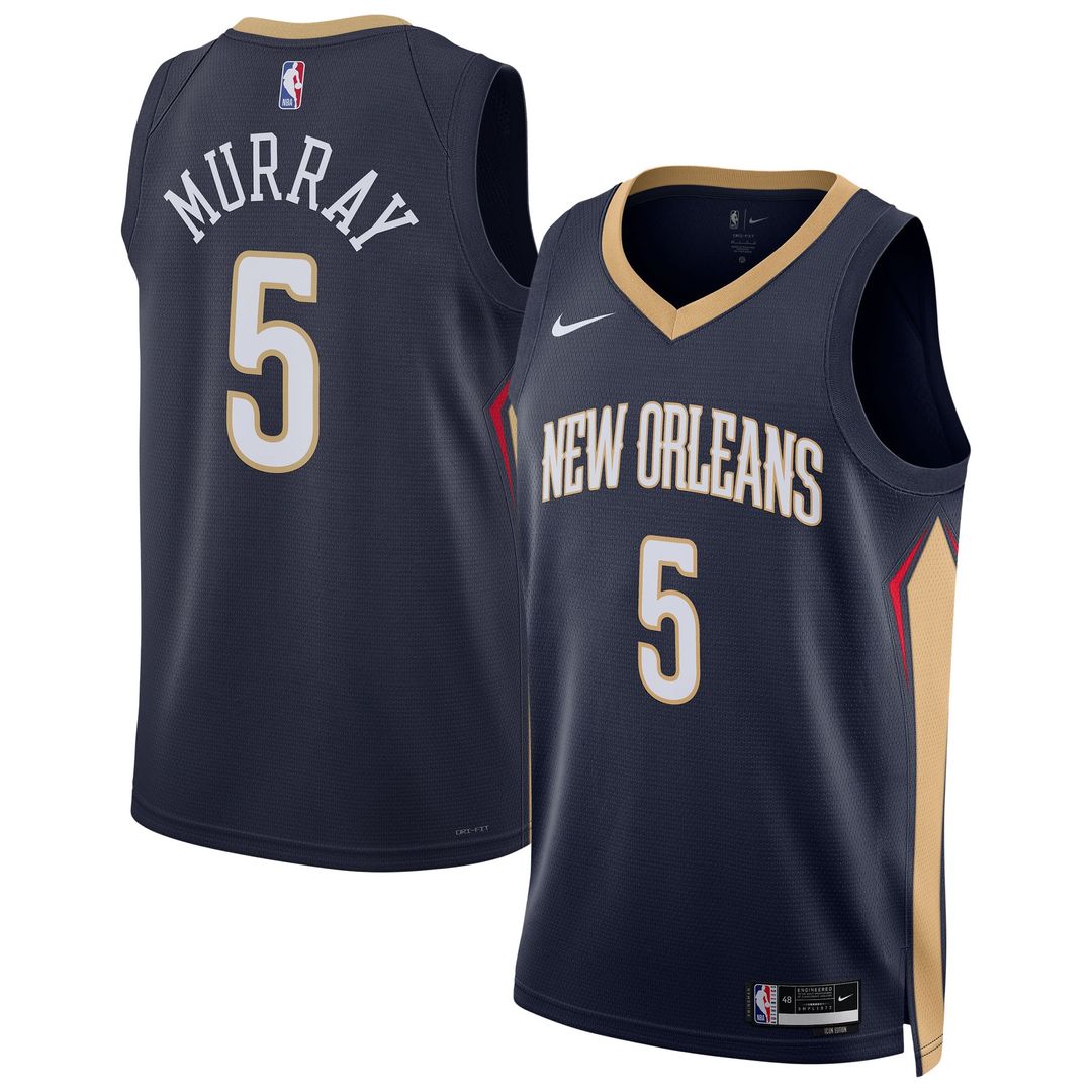 Dejounte Murray New Orleans Pelicans Nike Unisex 2024 Offseason Addition Nike Swingman Jersey - Navy | NBA Fan Gear
