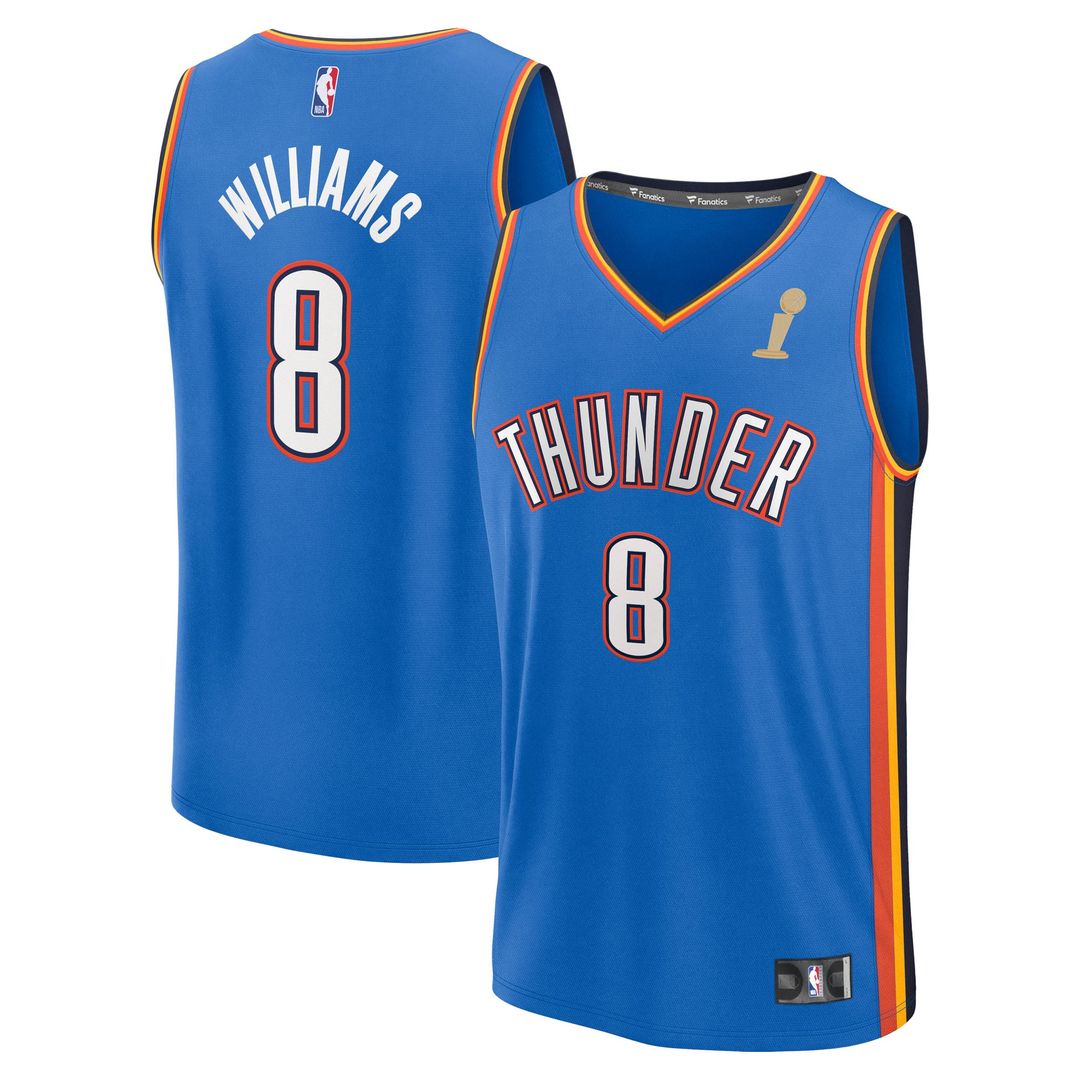 Jalen Williams Oklahoma City Thunder Fanatics Youth 2025 NBA Finals Champions Fast Break Replica Player Jersey - Blue - Icon Edition | Fan Gear