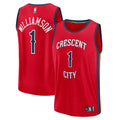 Zion Williamson New Orleans Pelicans Fanatics Fast Break Replica Player Jersey - Statement Edition - Red | NBA Fan Gear