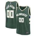 Milwaukee Bucks Fanatics Fast Break Custom Jersey - Icon Edition - Green | NBA Fan Gear