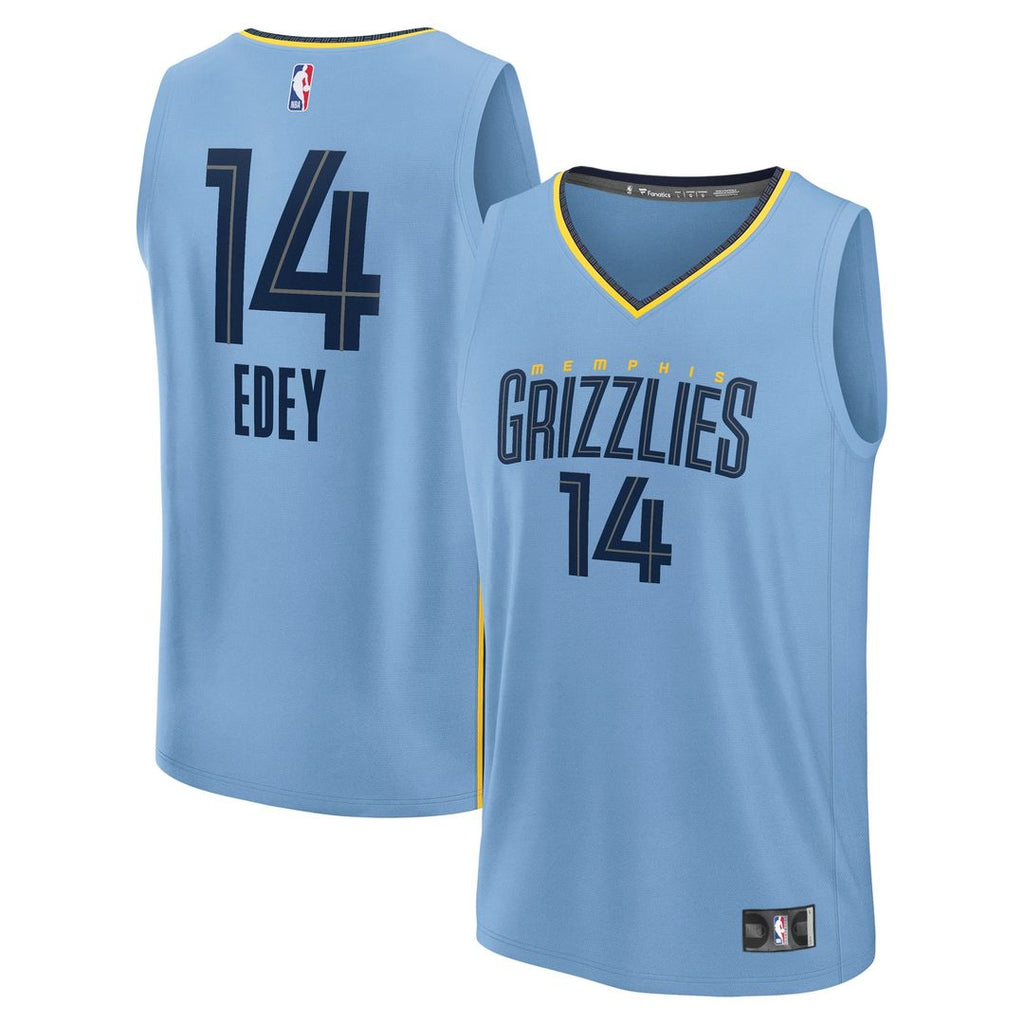 Zach Edey Memphis Grizzlies Fanatics Fast Break Replica Player Jersey - Statement Edition - Light Blue | NBA Fan Gear