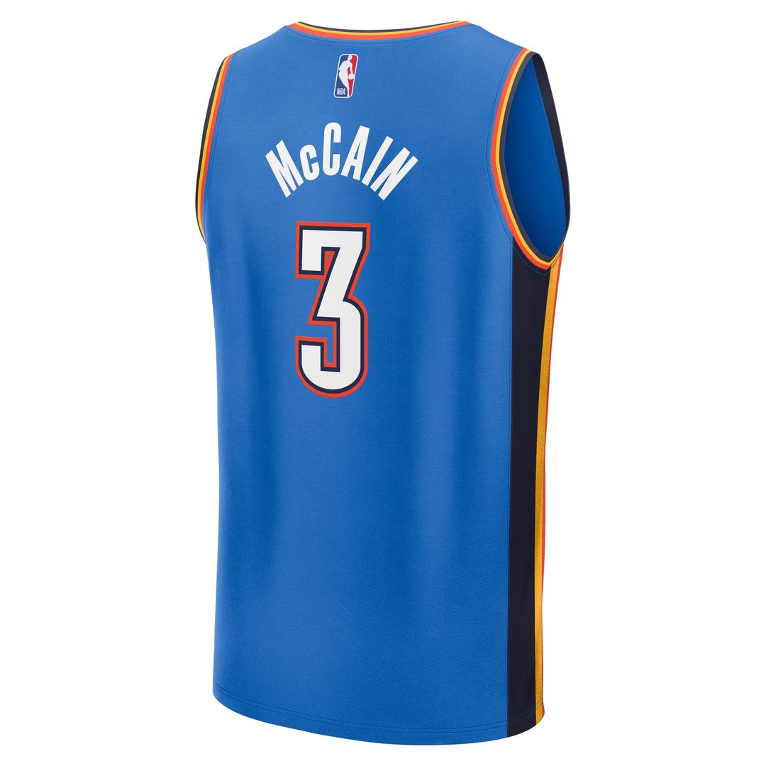 Jared McCain Oklahoma City Thunder Fanatics Fast Break Jersey - Blue - Icon Edition | NBA Fan Gear