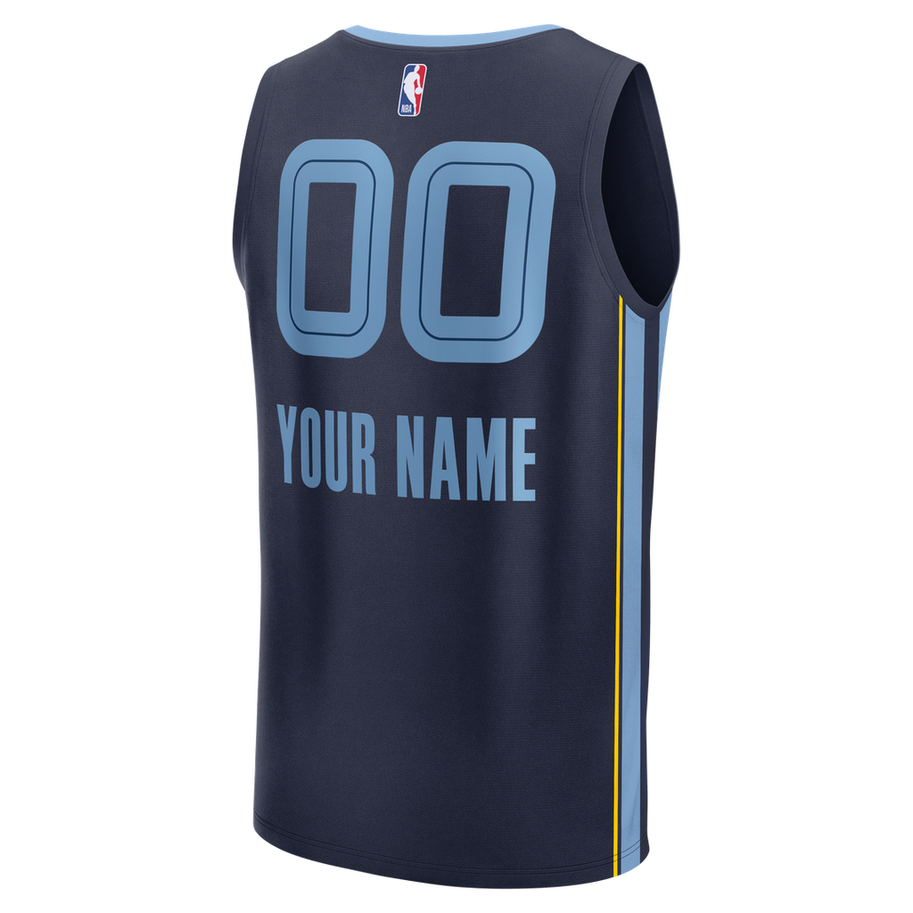 Memphis Grizzlies Fanatics Youth Fast Break Custom Jersey - Statement Edition - Light Blue | NBA Fan Gear