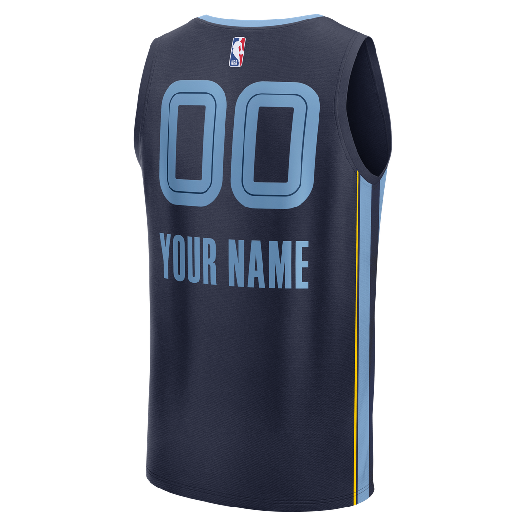 Memphis Grizzlies Fanatics Youth Fast Break Custom Jersey - Statement Edition - Light Blue | NBA Fan Gear