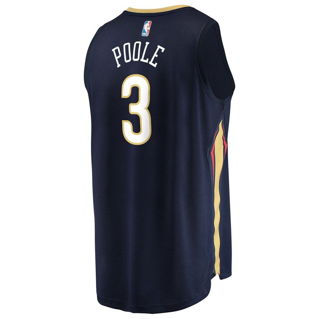 Jordan Poole New Orleans Pelicans Fanatics Fast Break Replica Jersey - Navy - Icon Edition | NBA Fan Gear