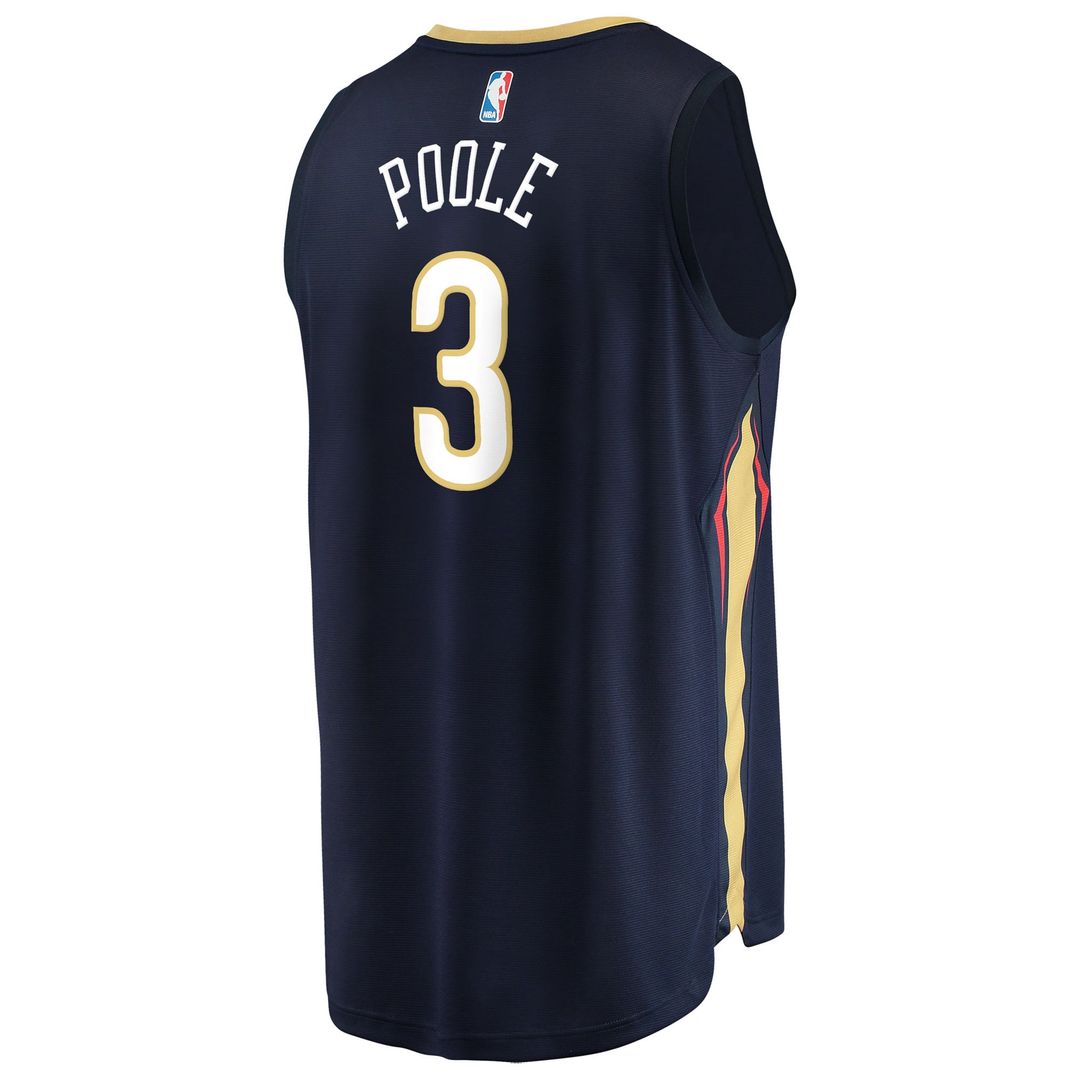Jordan Poole New Orleans Pelicans Fanatics Fast Break Replica Jersey - Navy - Icon Edition | NBA Fan Gear