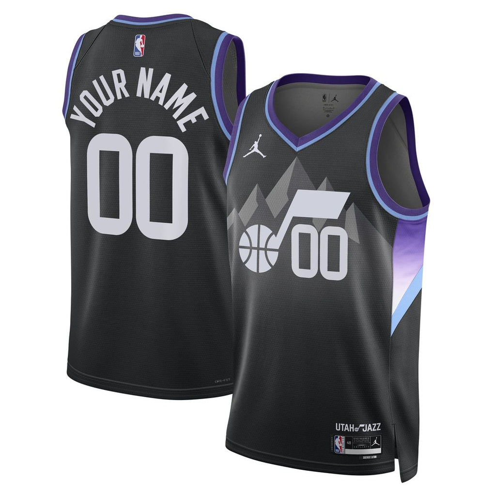 Utah Jazz Jordan Brand Unisex 2024/ 25 Custom Swingman Jersey - Statement Edition - Black | NBA Fan Gear