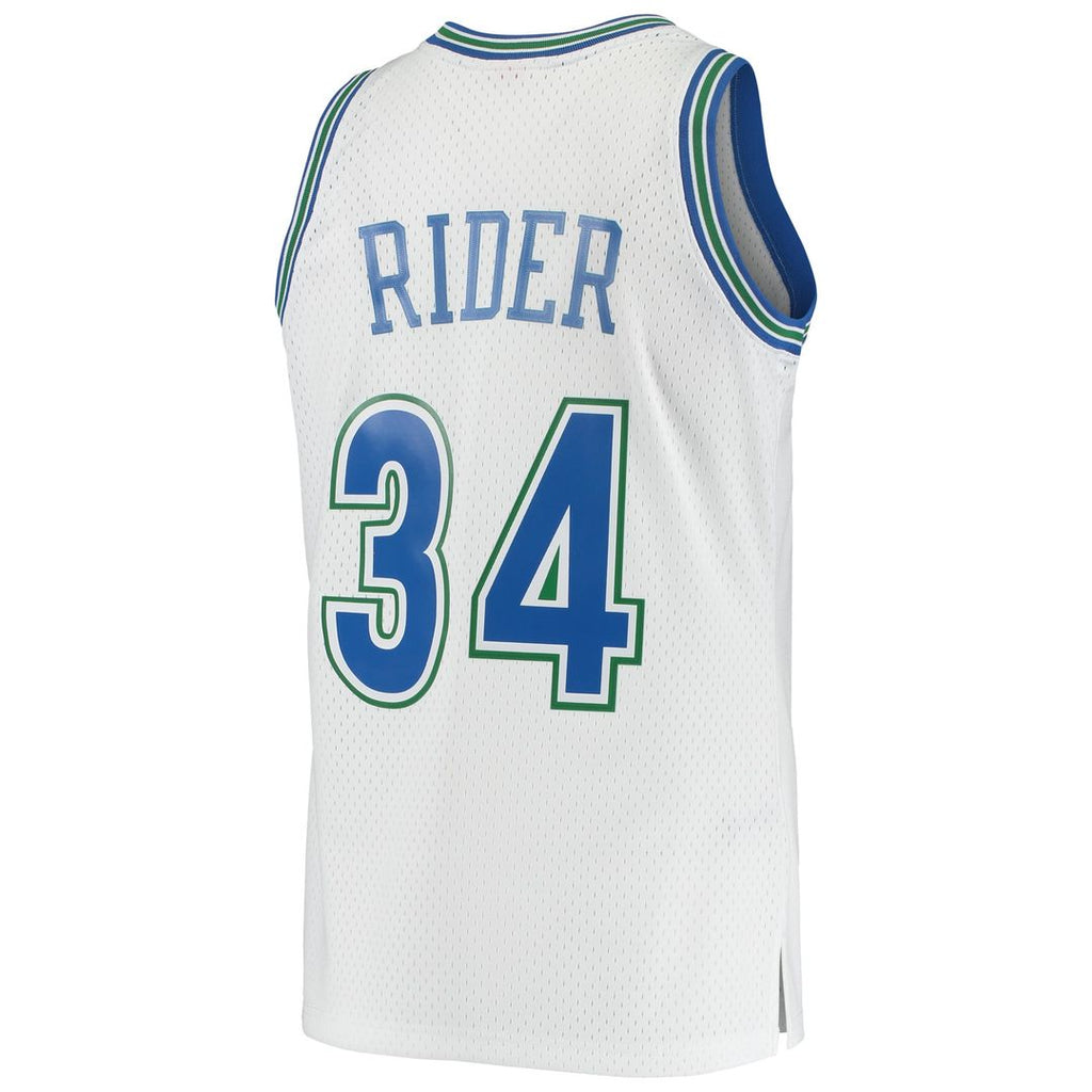 Isaiah Rider Minnesota Timberwolves Mitchell & Ness 1995/ 96 Hardwood Classics Swingman Jersey - White | NBA Fan Gear