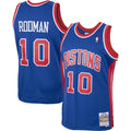 Dennis Rodman Detroit Pistons Mitchell & Ness 1988/ 89 Hardwood Classics Swingman Jersey - Royal | NBA Fan Gear