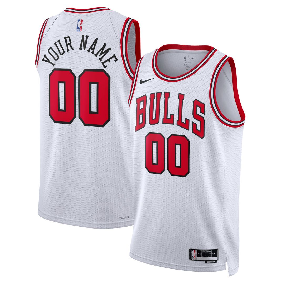 Chicago Bulls Nike Unisex Swingman Custom Jersey White - Association Edition | NBA Fan Gear