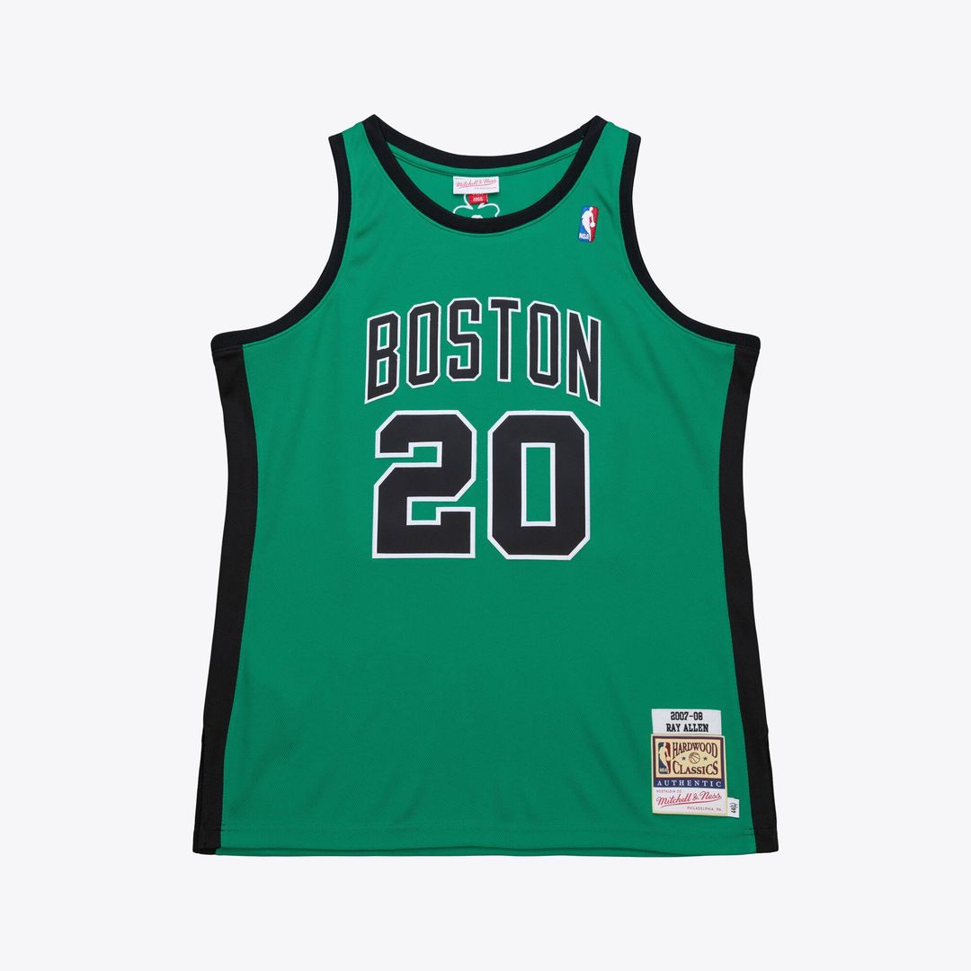 Ray Allen Boston Celtics Mitchell & Ness 2007-08 Hardwood Classics Authentic Jersey - Kelly Green | NBA Fan Gear