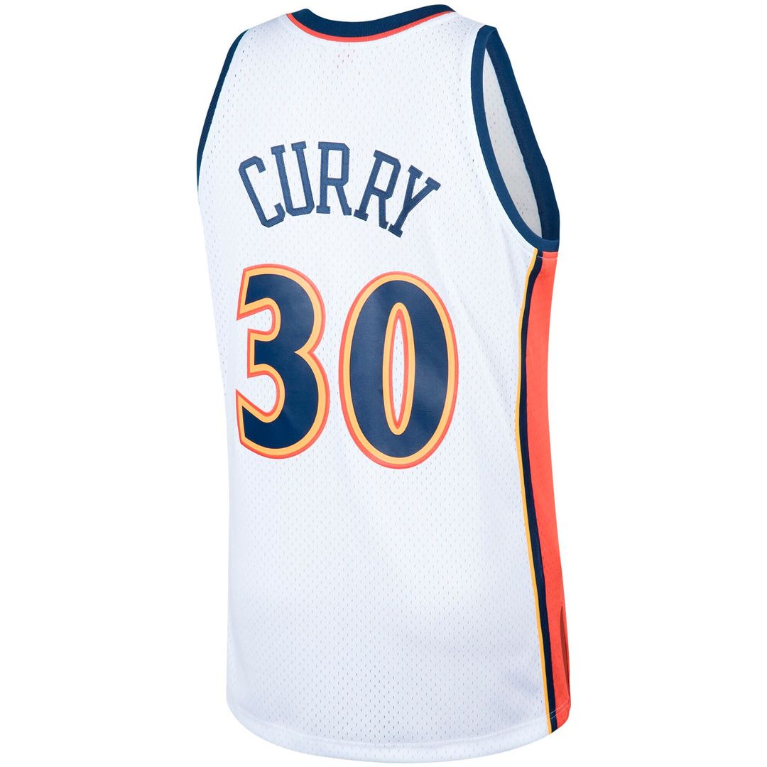 Stephen Curry Golden State Warriors Mitchell & Ness Hardwood Classics Swingman Jersey - White | NBA Fan Gear