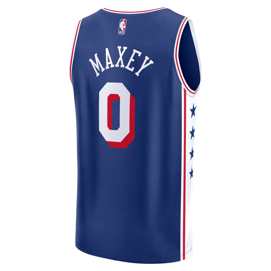 Tyrese Maxey Philadelphia 76ers Fanatics Big & Tall Fast Break Jersey - Icon Edition - Royal | NBA Fan Gear