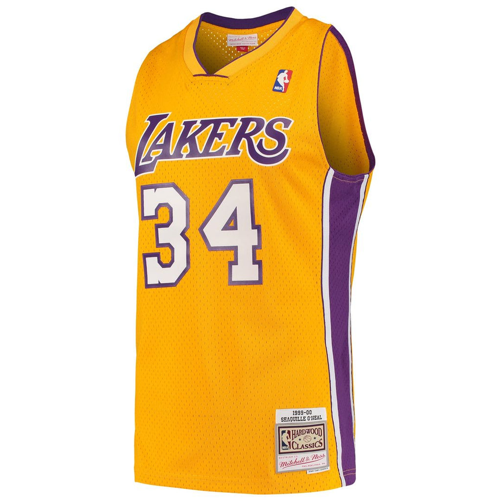 Shaquille O'Neal Los Angeles Lakers Mitchell & Ness Hardwood Classics Swingman Jersey - Gold | NBA Fan Gear