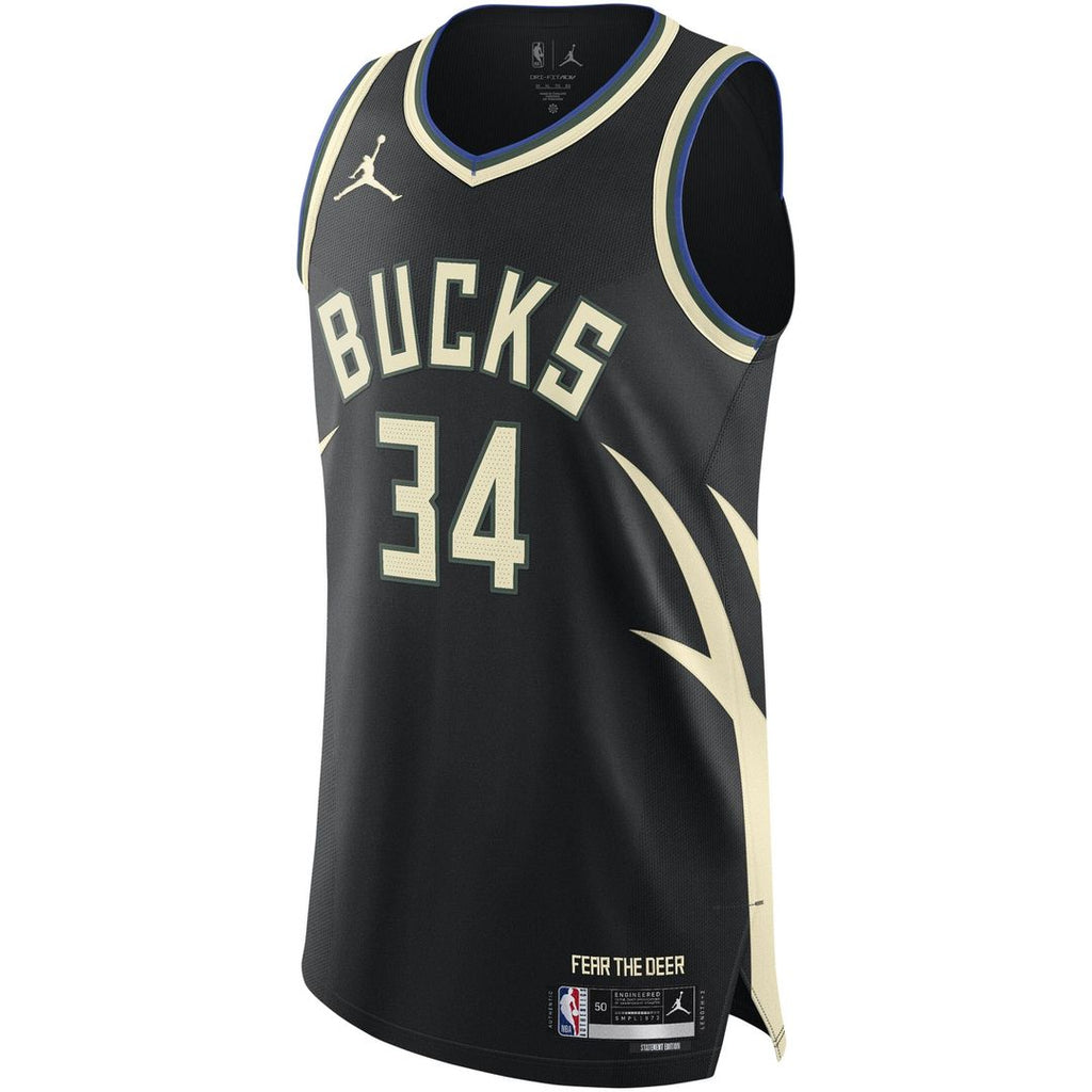 Giannis Antetokounmpo Milwaukee Bucks Jordan Brand Authentic Player Jersey - Statement Edition - Black | NBA Fan Gear