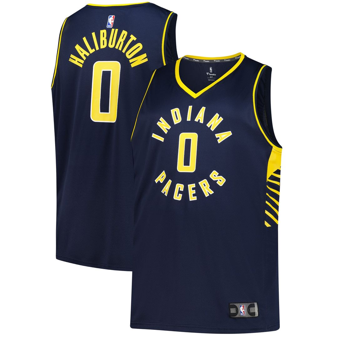 Tyrese Haliburton Indiana Pacers Fanatics Big & Tall Fast Break Jersey - Icon Edition - Navy | NBA Fan Gear