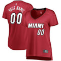 Miami Heat Fanatics Women's Fast Break Replica Custom Jersey Wine - Statement Edition | NBA Fan Gear